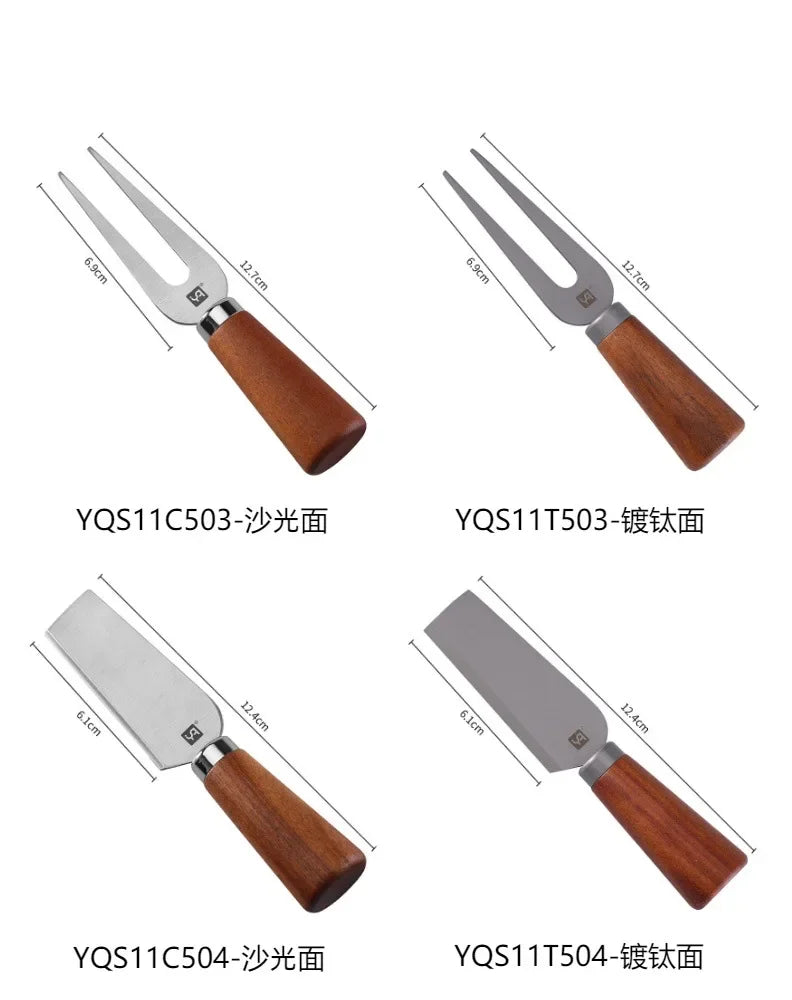 7pcs High Quality  Tool Wooden Handle Cheese Knife Set