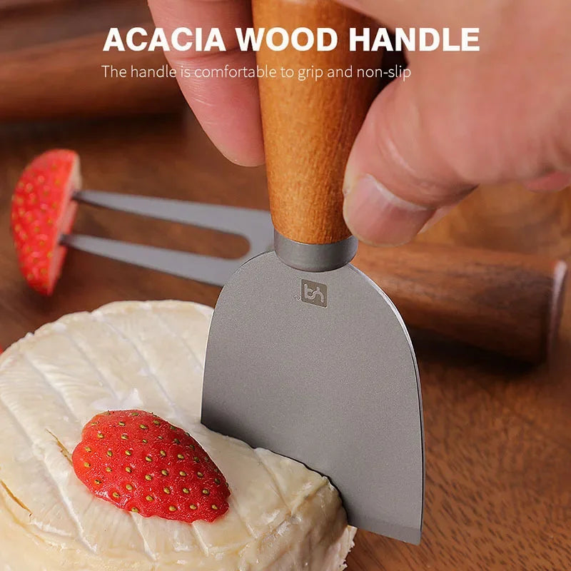 7pcs High Quality  Tool Wooden Handle Cheese Knife Set