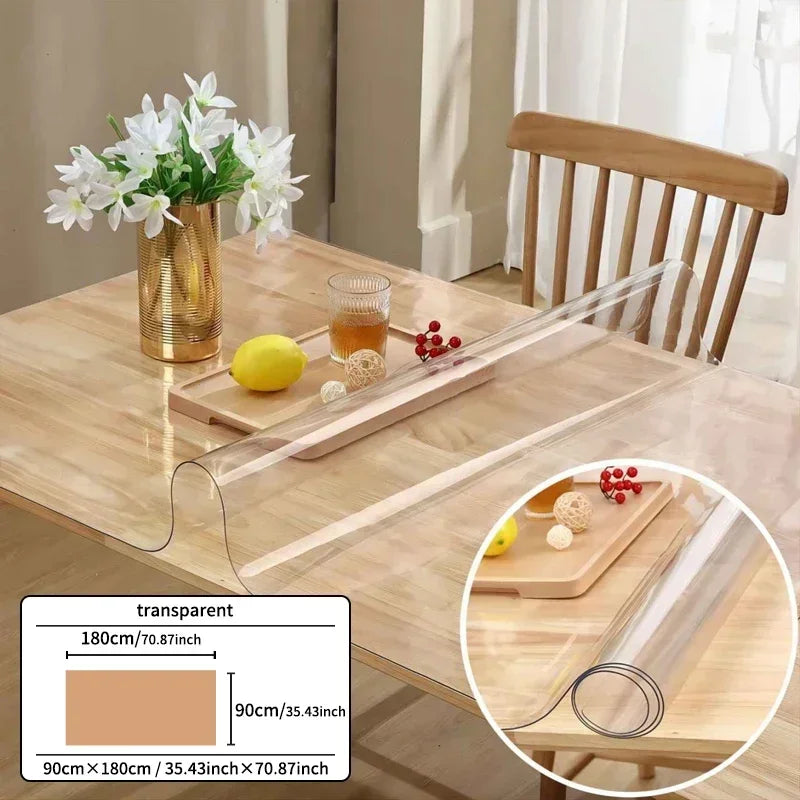 Soft Glass Tablecloth Transparent PVC