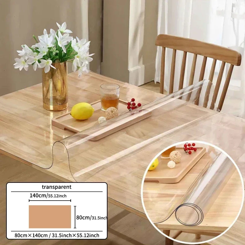 Soft Glass Tablecloth Transparent PVC