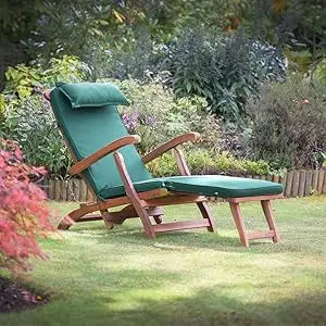 Chair Cushion with Head Pillow in Cool Navy